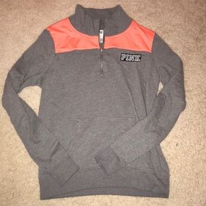 Victoria Secret PINK grey quarter zip